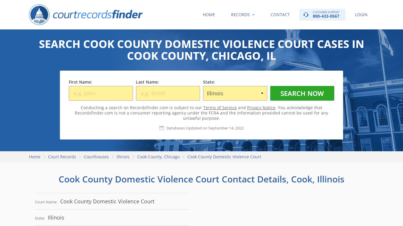 Cook County Domestic Violence Court Case Search - RecordsFinder
